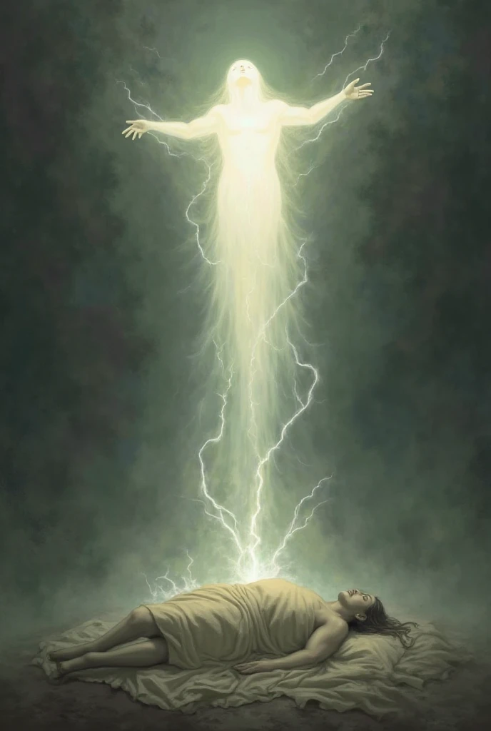 A warrior soul leaving his body