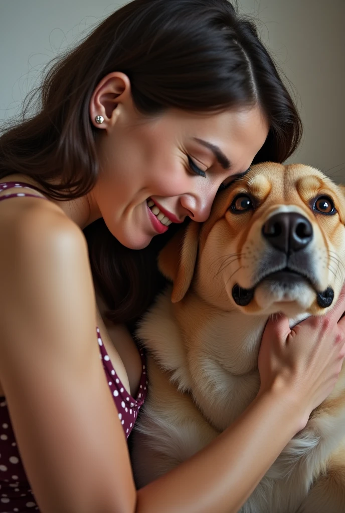 Photos of massage combs making dogs feel comfortable