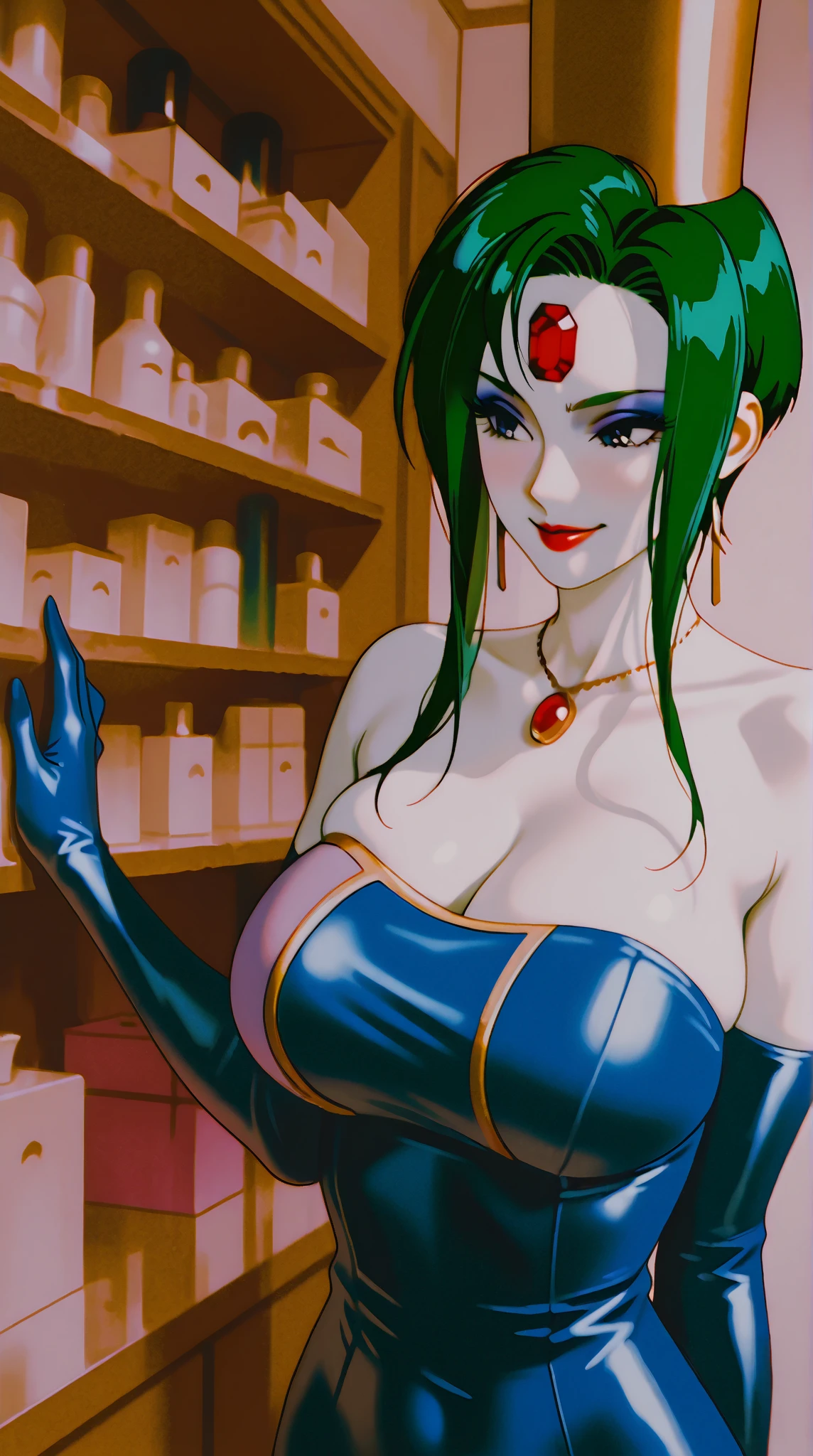 Blue hair Bulma in a sexy Lacey red lingerie,milf ,big breast 