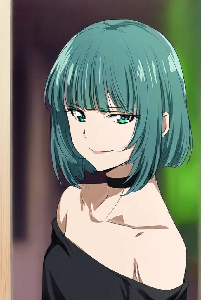 (beste-Qualit, 8K, 12), 1 girl, tatsumaki, Short Hair Hair, green hair, Huge naked breasts with nipples, child, the perfect body, ultra detail face, detailed lips, Slender Eyes, gown, stands, enticing, Excited, convex areolas, steam, From Bottom