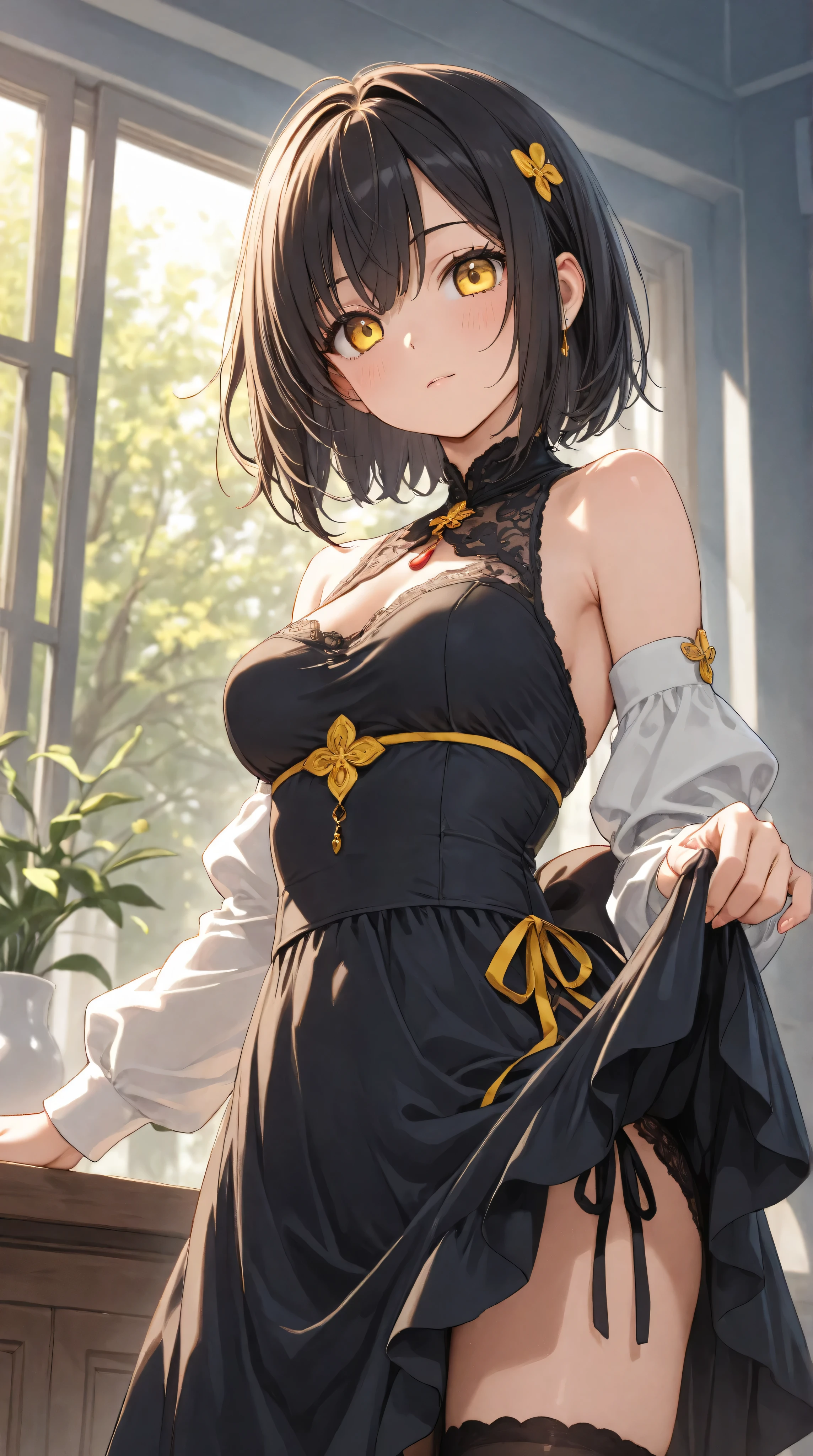 1girl, yellow eyes