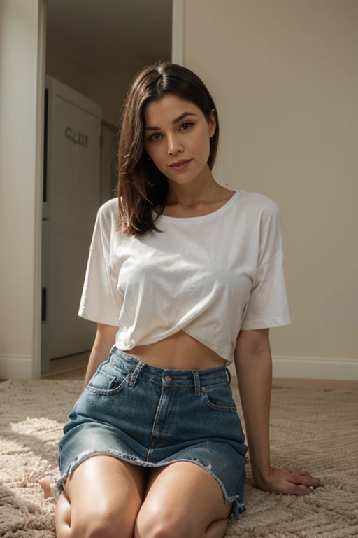 photo of a beautiful girl not wearing big clothes