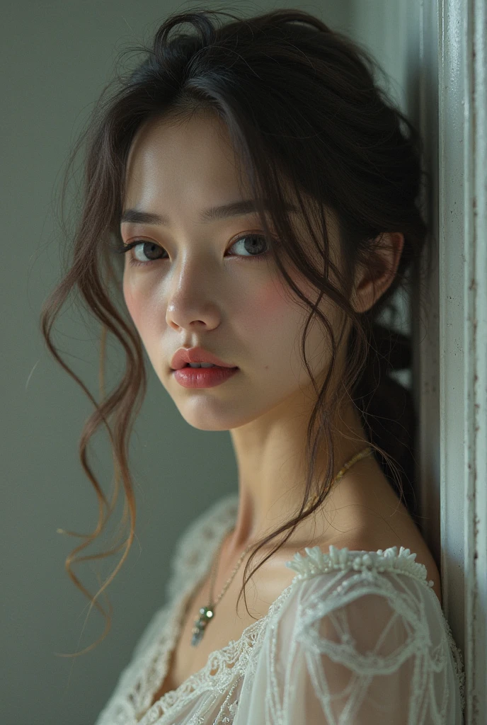 Best quality,masterpiece,ultra high res,(photorealistic:1.4),1girl,shoulder,charming,Looking at the camera,