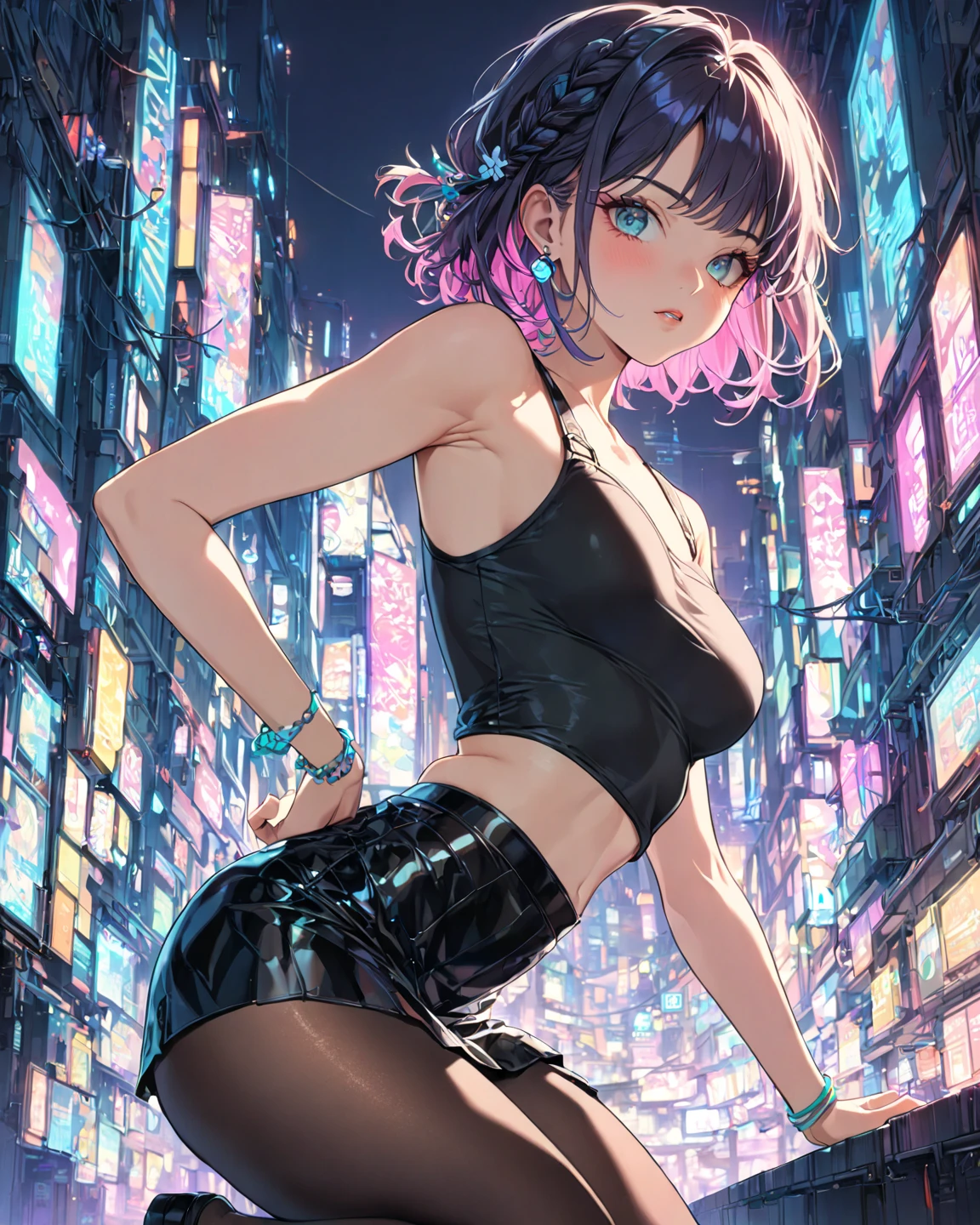 The girl pole dances for the guys who look at her with love. The girl is dressed in a small tight Bra and tight panties. The girl is pole dancing 