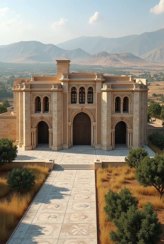 A close up photograph of a organic building Al Mihdhar Mosque style, 10 floors, mustard yellow terracota plaster walls (((rustic clay stucco))), ((corner walls rounded)), ((rustic clay plaster)), (((terracotta walls with rounded corners))), (((rustic earth plaster, mud))), super resolution, cinematic, color grading, editorial photography, photography, photo shoot, (((dramatic front eye close up view))), O 50mm, depth of field, intricate details, natural colors, sharp focus, warm light, shutter speed 1/1000, F/22, White Balance, Ray Trace Reflections, Lumen Reflections, Screen Space Reflections, Diffraction Rating, Chromatic Aberration, GB Shift, Partial Lighting, Backlighting, Daylighting, Scan Lines, ambient occlusion, antialiasing, shaders, OpenGL-Shaders, GLSL-Shaders, Post-processing, post-production, shading, tone mapping, incredibly detailed and complex, hypermaximalist, elegant, hyperrealistic, super detailed, dynamic pose, Fujifilm XT