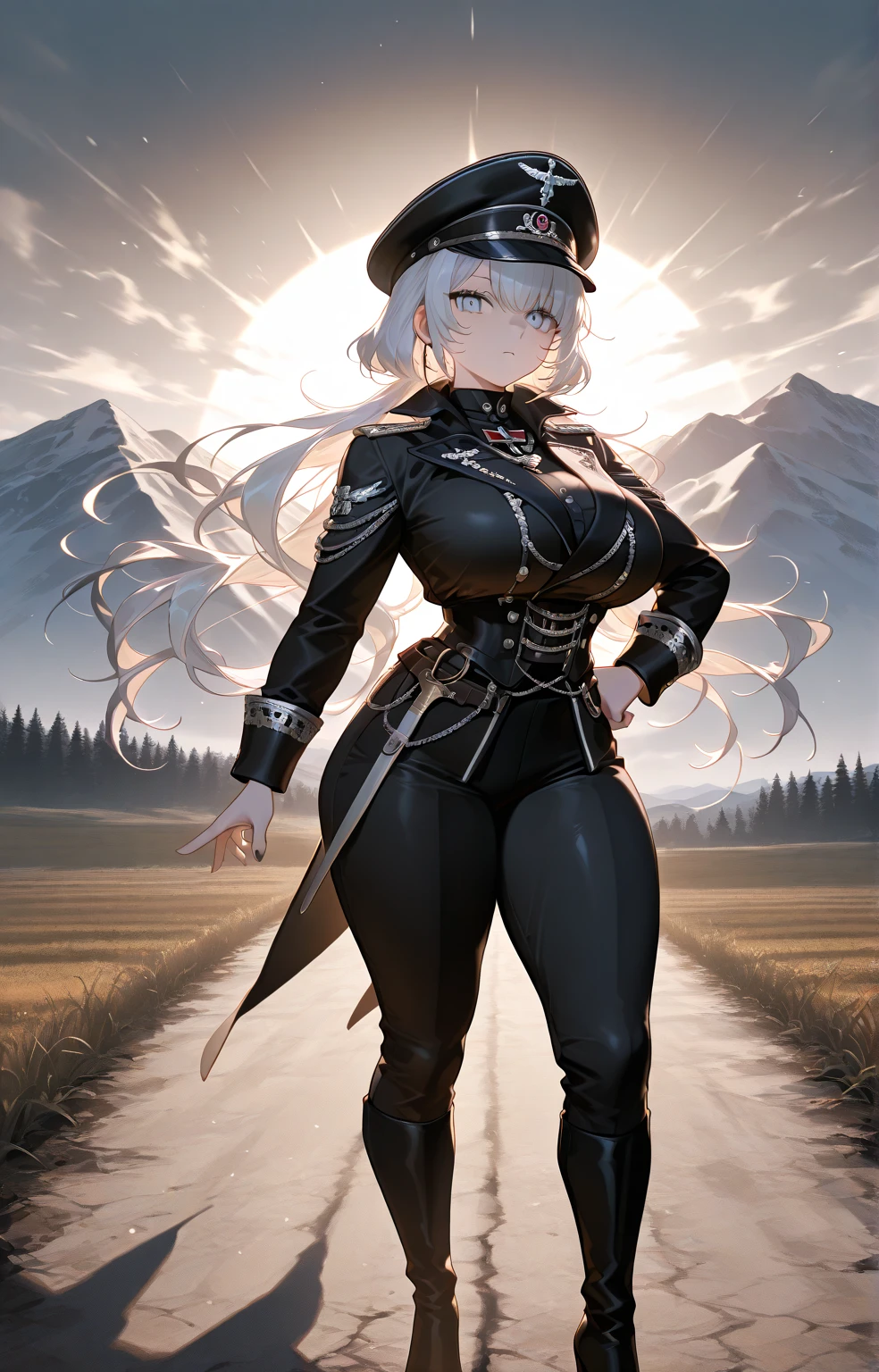 Close-up above the waist，Cat Girl，Cat Girl，Cat ear女孩，Married Woman，Mature，Female mature，Big Ass，Smile，gentle，cute，Mature，Female mature，Legs open，Legs apart，Lift your butt，Standing，Tights，Tights，Armor，bottomwear，Combat Suit，Cat ear，Cat&#39;s Tail，Fantasy style clothing，Tights，cosplay，Long hair，braid，Married Woman发型毛绒Gloves，Gloves，毛绒Gloves，paw，毛绒绒paw，Claw，Close-up above the waist，Close-up above the waist