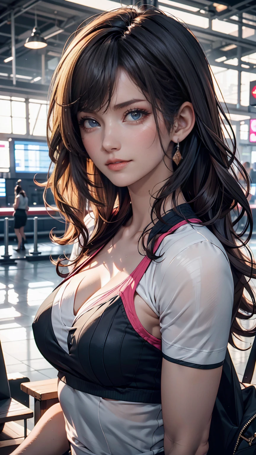 a woman in a red top and red pants posing for a picture, seductive anime girl, style artgerm, beautiful alluring anime woman, seductive tifa lockhart portrait, long hair and red shirt, extremely detailed artgerm, beautiful anime woman, artgerm. anime illustration, attractive anime girl, anime thai girl, ig model | artgerm