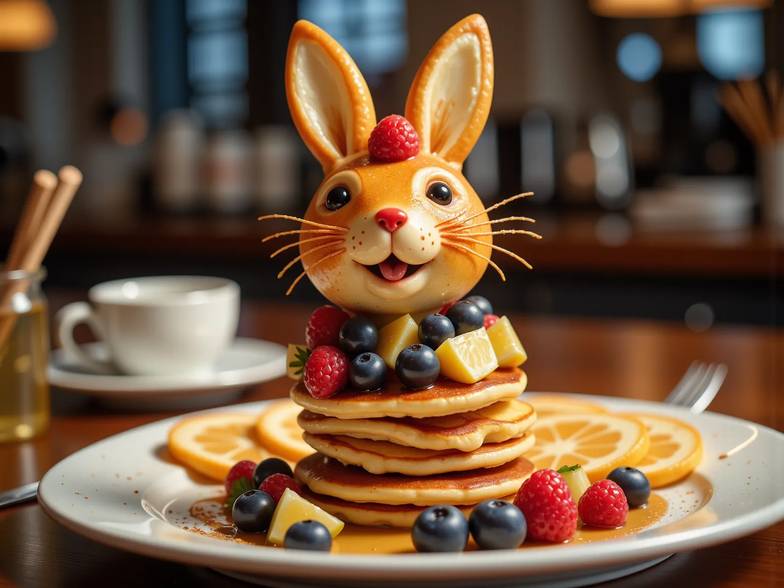 (0320) Rabbit made of pancake