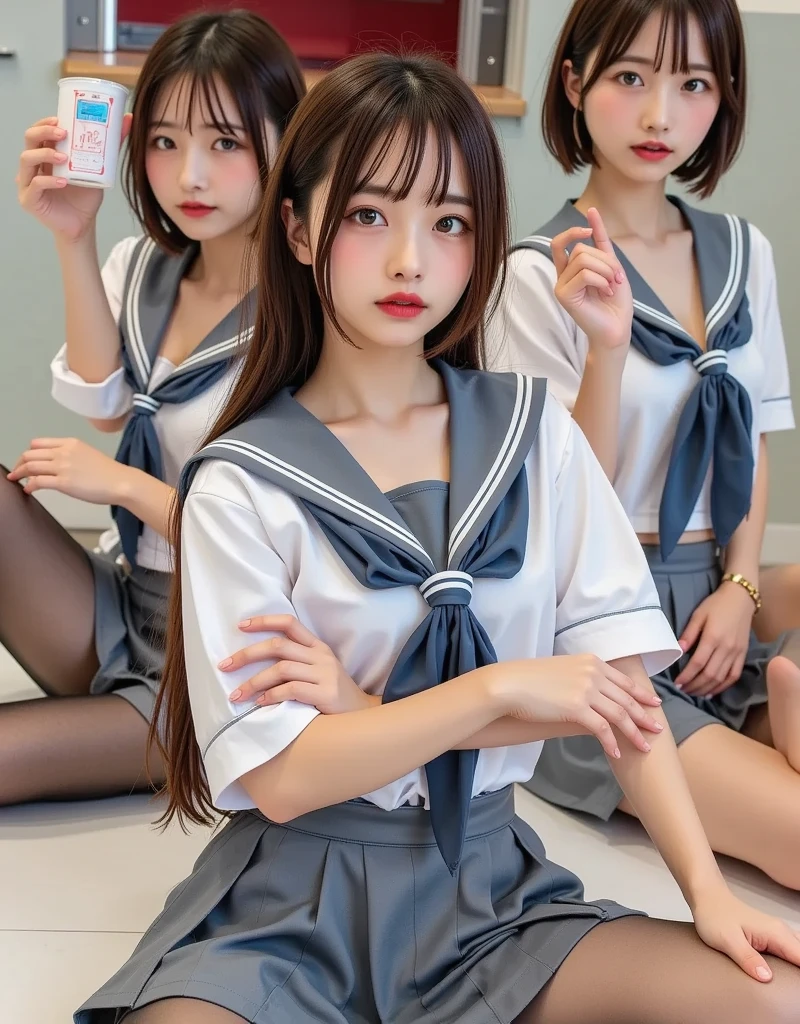 ((1 cheerleader:1.23))、(Emphasis on the knees:1.1)、(8KRaw photography、top-quality、masuter piece:1.2)、ultra-detailliert、ultra res、(realisitic、rialistic photo:1.37)、portlate、high-definition RAW color photography、Professional Photography、highly detailed and beautiful、ighly detailed、8KImage wallpaper、amazing detailed、huge filesize、Official art、Highly detailed CG Unity 8KWallpapers of、highly detailed beautiful girl、extra detailed face、extremely detailed eye、highlydetailed skin、extremely detailed fingers、highly detailed nose、very detailed detailed mouth、Perfect Anatomy、细致背景、18year old、10 generations、Cute s、Realistic body、de pele branca、glistning skin、Handsome body、A dark-haired、kawaii、kawaii faces、Lifelike face、Delicate eyes、Looking at the camera、front facing、(Highly detailed white skin)、Tecateca、embarassed face、Excited face、(looking at from the front:1.2)、(Wearing a Japan sailor suit:1.2)、(Big ass:1.33)、((I want to see up to the kneecaps))、((Wavy luxurious pigtails:1.13))、smil、((The girl is alone:1.2))、(((Lift the skirt, Lift the skirt with both hands, Lift the skirt yourself:1.2))),((Looking up from below at a low angle:1.31))、((Wearing white panties:1.2))、((Holding the skirt with both hands:1.5))