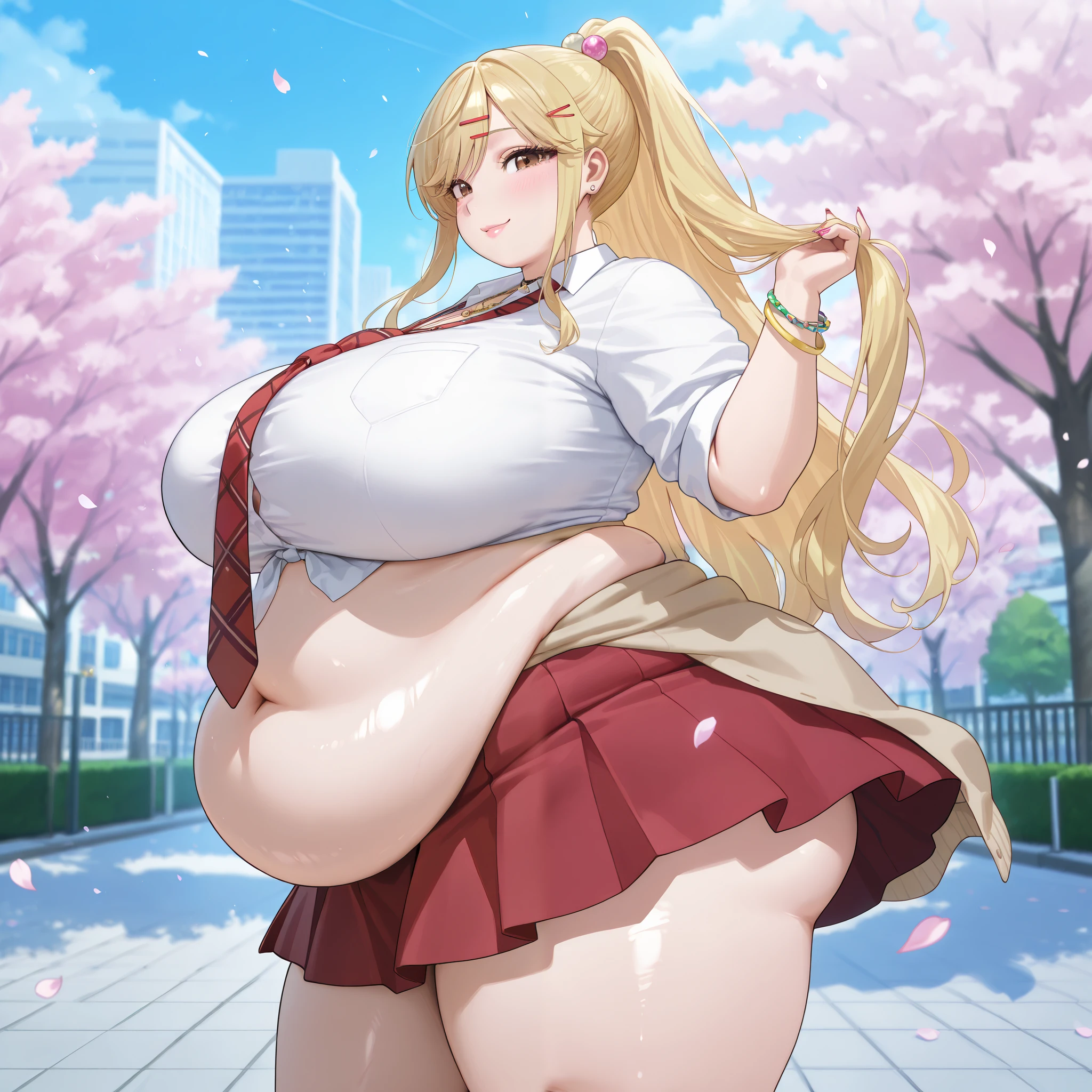 (masterpiece, best quality, highly detailed), 1girls, big belly, huge belly, art by kipteitei, round belly, chubby, curvy, belly grab, enormous belly, fat belly, thicc, bigger belly, really big belly, jiggly belly, glasses, ofice lady clothes, (cum on belly), smug face, sitting, ((full body)), long hair, ((dominant)), (giantess), Flandre scarlet