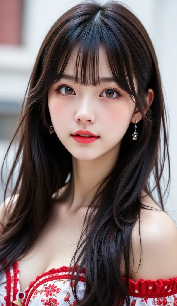 1girl, black  dress, white background,     <lora:for_everyoung10-02:1>