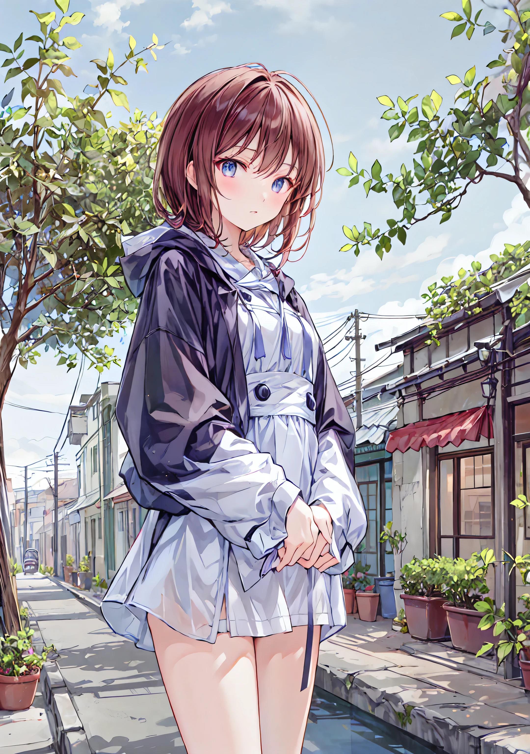 (masterpiece), best quality, expressive eyes, perfect face,nsfw:1.2,full body,annoyed,breathless,full-face blush,steam:1.1,embarrassed,shackles,restrained:1.3,outdoors,see-through dress