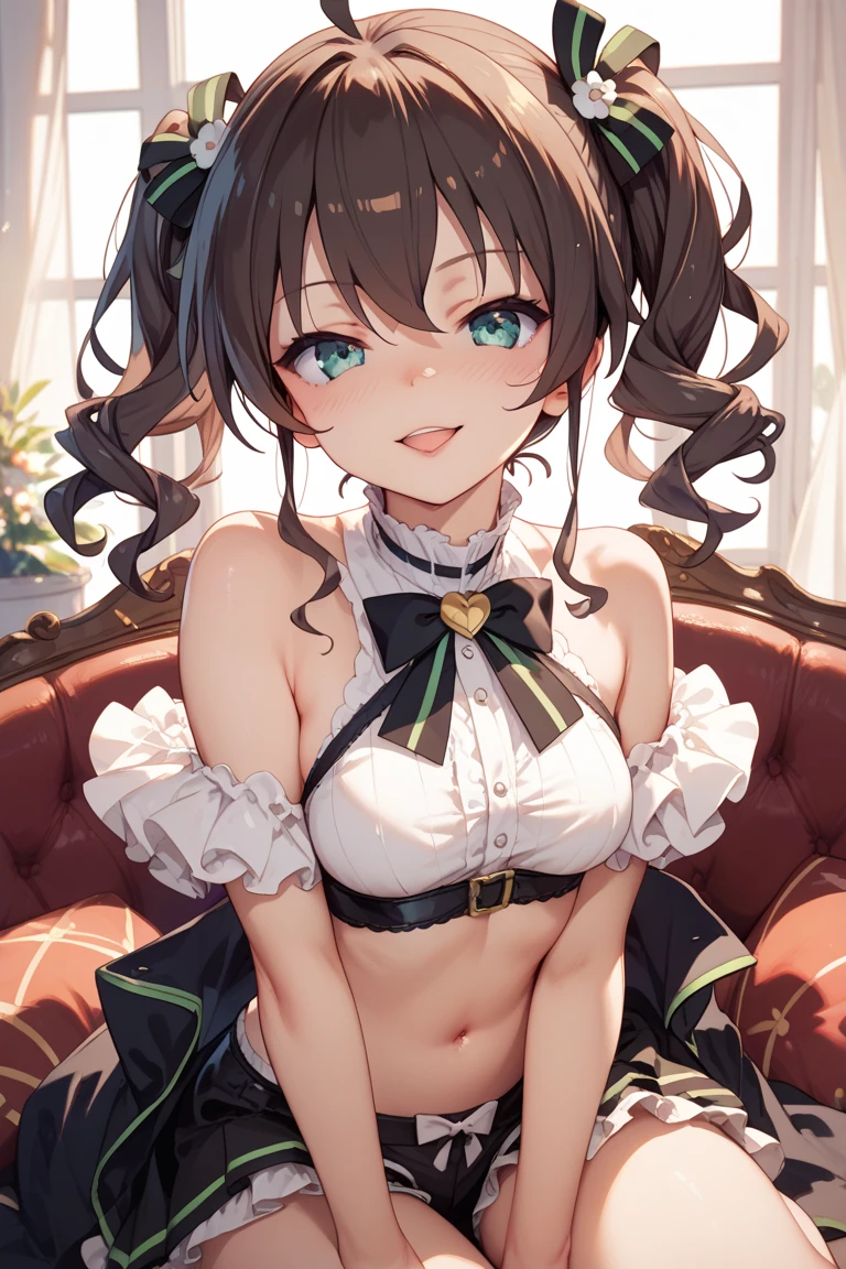 masterpiece,1girl ,solo, <lora:DangerousBeastV1-000006:1> ,mash kyrielight \(dangerous beast\) \(cosplay\), <lora:char-kyaru-gn:0.8>,karyl \(princess connect!\), fur trim, paw pose, squatting, tongue out, blush,ahegao
