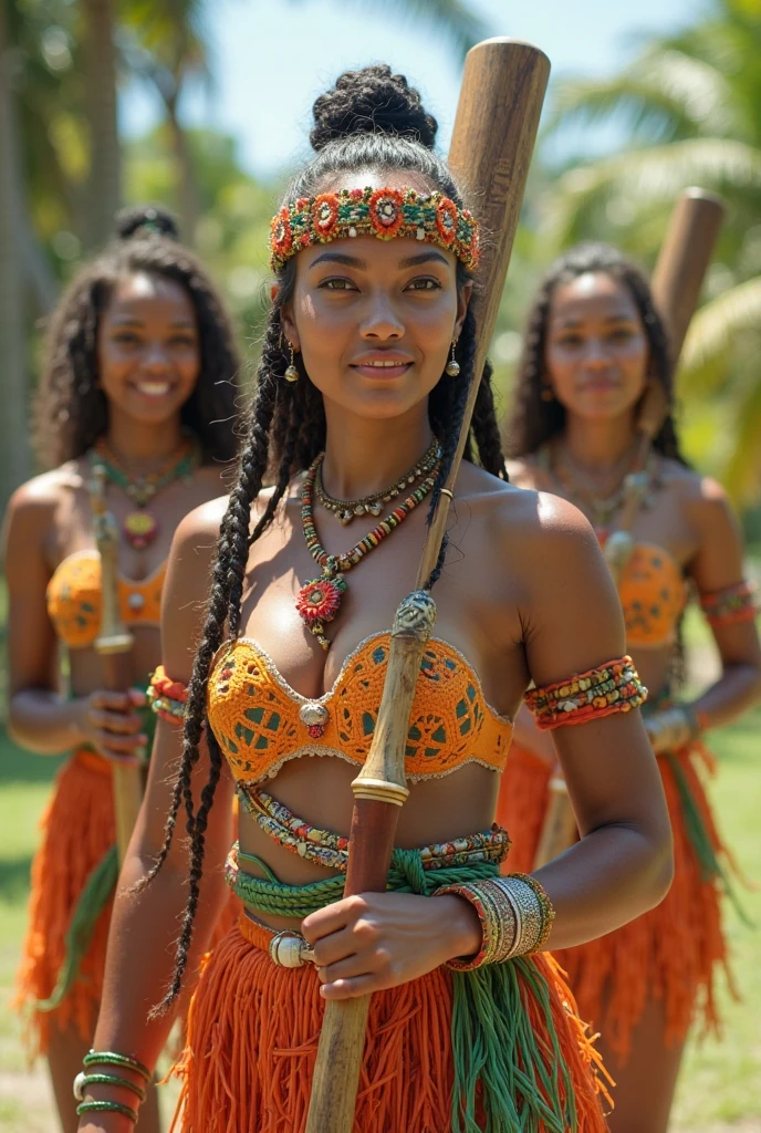 The Bahian acarajé, with their typical costumes, sorridente, realista, mulher negra, highes definition