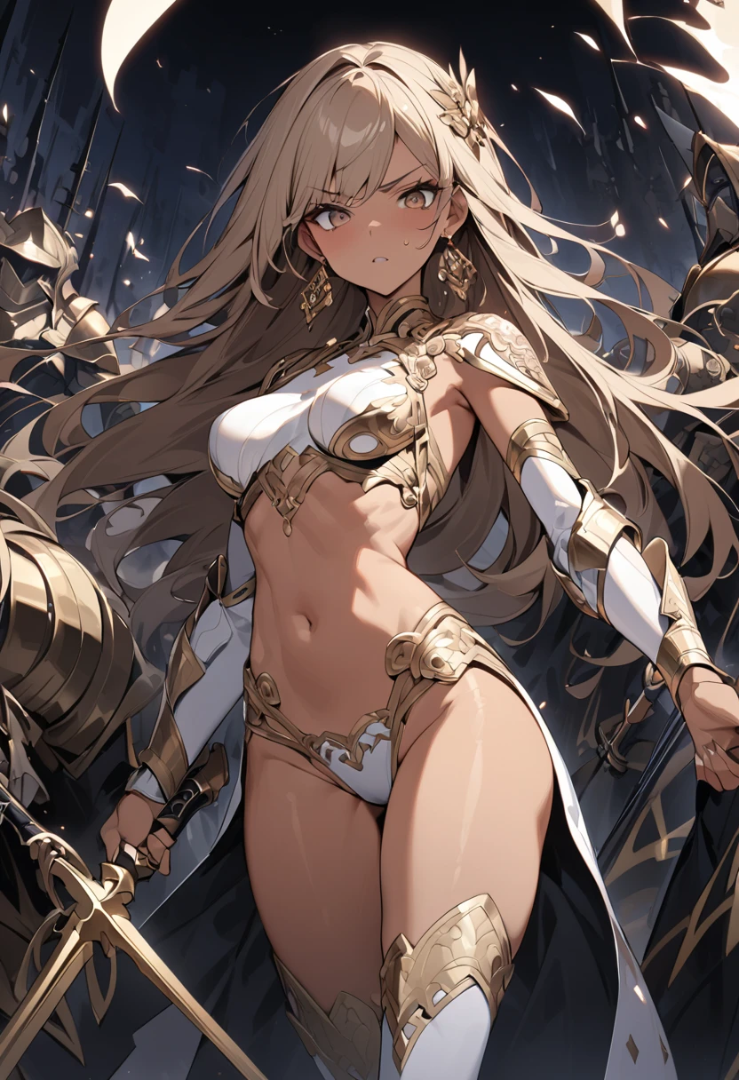 Ishtar and Ereshkigal, two anime girls dressed in costumes and holding hands on their hipss, characters from azur lane, anime maids riding early tanks, from the azur lane videogame, two beautiful anime girls, azur lane style, ecchi anime style, official anime artwork, range murata and artgerm, anime girls, maid outfit, black-white skintight robes!