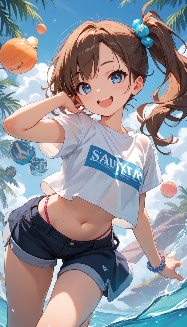 Karla is a thin American woman, though seems to be somewhat muscular from having been working day and night to escape the island. She has a light tan complexion, and long, unkempt ginger hair with a small ponytail in the back. She's seen wearing a white t-shirt and a pair of blue-gray shorts, both articles dirty, as well as white sandals with blue circles on the toe straps. SPARKLE; GLITTER