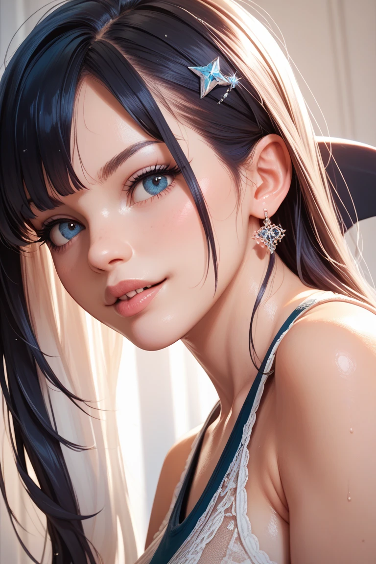 mulher chinesa, close do rosto, figura feminina crescente feita de fitas, Smoke, in the sky, colorido e brilhante, mystical colors, modern impressionism, retrato Yanjun Cheng, pintura iridescente, 3/4 perspectiva, rosto fofo, Low angle, wide swirling composition, grandes e lindos olhos de cristal, big iris, Ultra HD, HDR, 8k, (obra de arte: 1. 5), (O retrato mais bonito do mundo: 1.5)