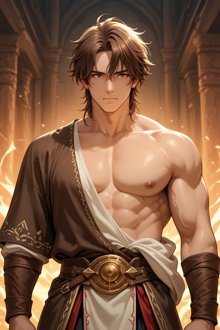 Ozymandias. A sexy dark-haired man in the desert. You have very strong pectorals and muscles.. It&#39;s brown, moreno, you must have light desert clothes. A NICE BIG CROTCH, STRONG MUSCLES AND PECTORALS.
