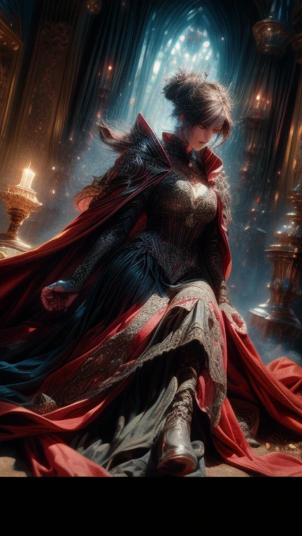 (masterpiece,top quality,Best Quality,official art,beautiful and beautiful:1.2),Scene depicting the Goddess of War in hell with a fiery red horned demon.,She is a big giant,She is a charming princess,She is a strong warrior,fire,Lightning in the sky,magma,At the foot of the mountain,mountains in the distance,(elelementodefire:1.4),现实的fire,very realistic,correct anatomy,full body shot,convex,nice big breasts,violent house,,Plum,unfulfilled longing,Alone genitalia, camel toe,sexy gesture,,Sex huge breasts cleavage, Alonefoot,sexy gesture,Fist to meat,(zentangle,mandala,Tangled up,enTangled up)(Hairy and fleshy,Alone ,),Married woman,milf,delicate face,美丽delicate eyes,correct anatomy,detailed face, delicate eyes,divine light,gold paper,gold paper艺术,deep bottom,absurd,wonderful and incredible,epic work,(intricate details,ultra detailed:1.2),Super real photos, epic reality, ((neutral color)),(pastel colours:1.2), surreal, + spring + dynamic composition, extremely detailed, Sharpen, Normal, warm light, light effect, dramatic light, (intricate details:1.1), complex background, (Greg Rutkovsky:0.8), (black and red:0.4),