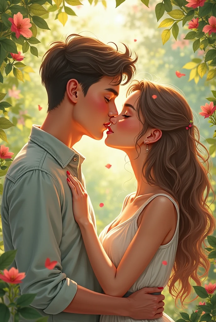 Girl friend boy friend kiss