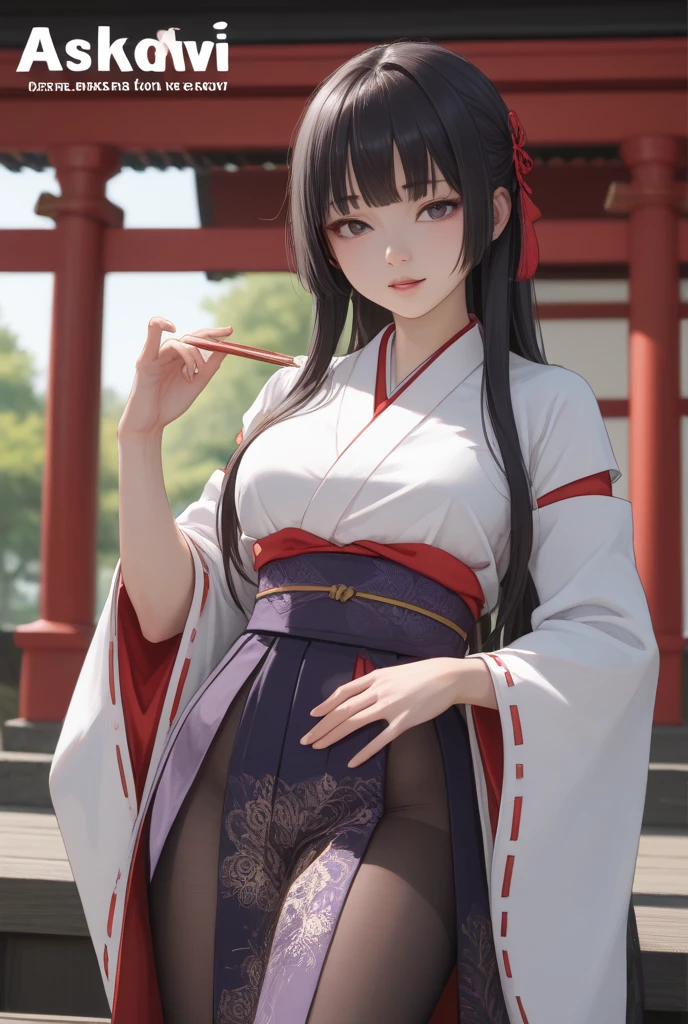 chunmomo, (masterpiece, best quality:1.2), soft light, 1girl, solo, delicate face, Detailed skin, long black hair, ,japanese clothes,kimono,in park