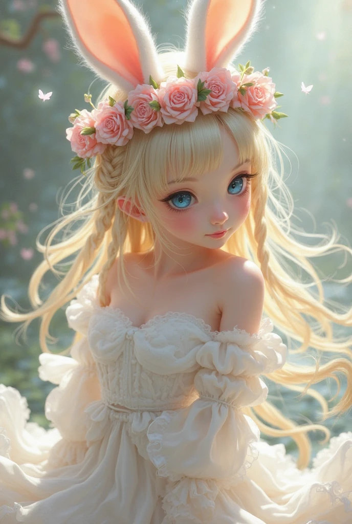 colorful ANIME BLONDE GIRL, full-body portrait, in frame, background frame, inside the background frame, Watercolor Clipart, massive flowers splash, LUSH, flowers splash, full Illustration, ((white background)), 4k, sharp focus, watercolor, smooth soft skin, japanese style, symmetrical, soft lighting, detailed face, concept art, muted colors, watercolor style, children's style fairy tales, Octane rendering, 3d, Perfect face, detailed face, delicate face, perfect sharp lips, detailed eyes, watercolor