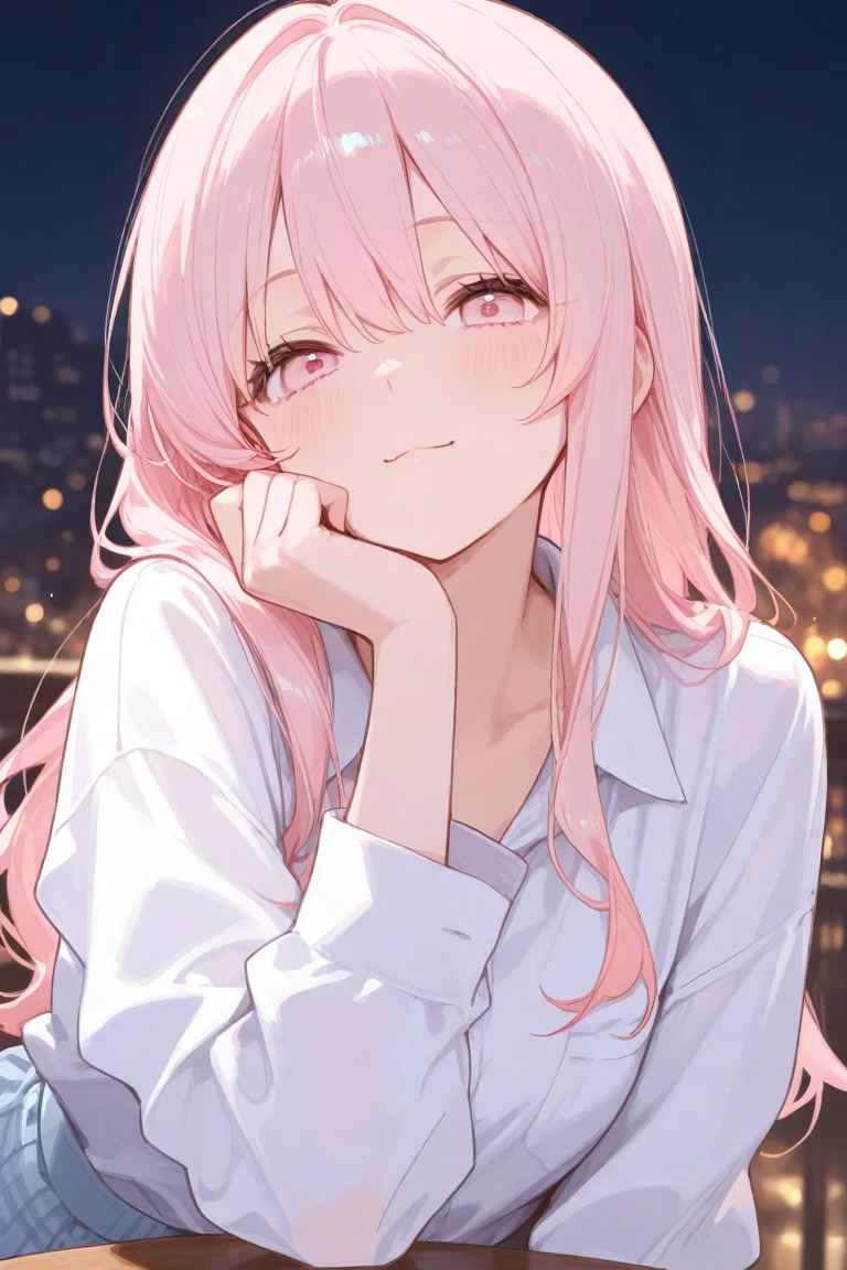 20 years old emily, Busty body, (nsfw:0.3), posing, wearing glowing Fuchsia sequined business casual outfit, (bokeh effect:1.2). rainy day, drizzling rain, cozy indoors, soothing sounds . <lora:nsfw0.3.6:0.7> OverallDetail <lora:EmilyTheCorpseBride 40:0.2>