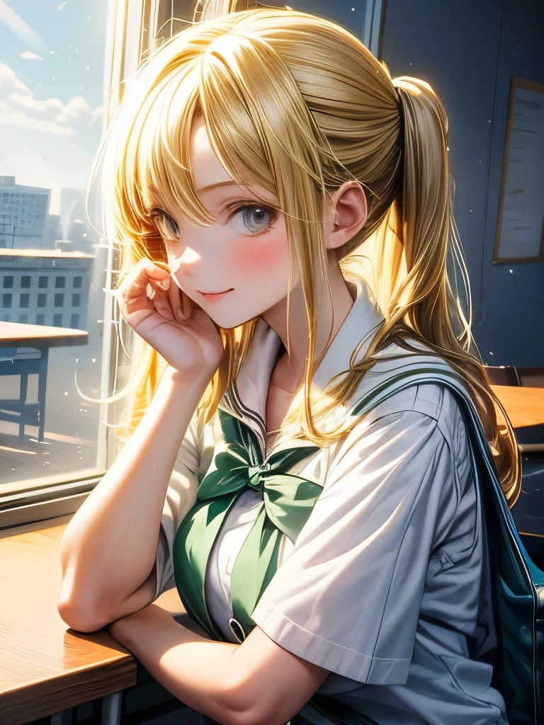 (masterpiece, best quality), (absurdres:1.2), novel illustration, (ultra detailed, 8K, ultra highres:1.2), 1girl, young, detailed face, detailed eyes, detailed hands, slim, long hair, school uniform, sitting, cafe, POV dating, coffee, smile, cinematic composition, <lyco:more_details:0.3>