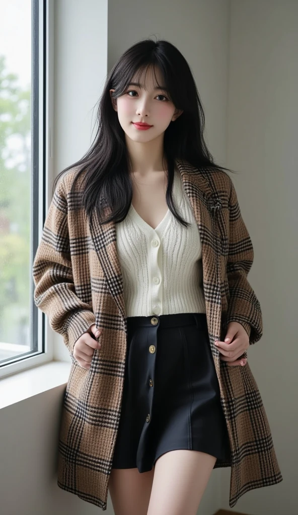 ulzzang-6500-v1.1, (raw photo:1.2), (photorealistic:1.4), beautiful detailed girl, very detailed eyes and face, beautiful detailed eyes, ridiculous, incredibly ridiculous, huge file size, super detailed, high resolution, very detailed, best quality, masterpiece, kemomimi, ((OL installation)), illustration, very detailed, CG, unified, 8k wallpaper, amazing, fine details , masterpiece, best quality, very detailed CG uniform 8k wallpaper, light on face, cinematic lighting, 1girl, 16 years old, (without panties)), (with glasses), ((dynamic pose))), (camel toe), (half), (pantyhose), (knee-bending and holding legs))