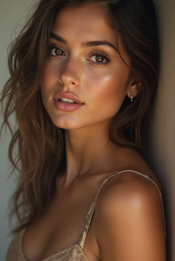 (((full body))), (masterpiece:1.3),(Very detailed:1.3),(High resolution:1.1),Best Quality ,ultra-detail ,1 russian sexy mother with Brown eye, (((Alone, Looking at the viewer in a facial pose))), realist, epic, natural lighting, blush, (((by rubio, Brown eye, thin face, chubby body, beautiful girl))), Curvy body,, (((nude))), seductive smile,, intricate landscapes fine details, hyper realist)) (Completely sexy body view) 