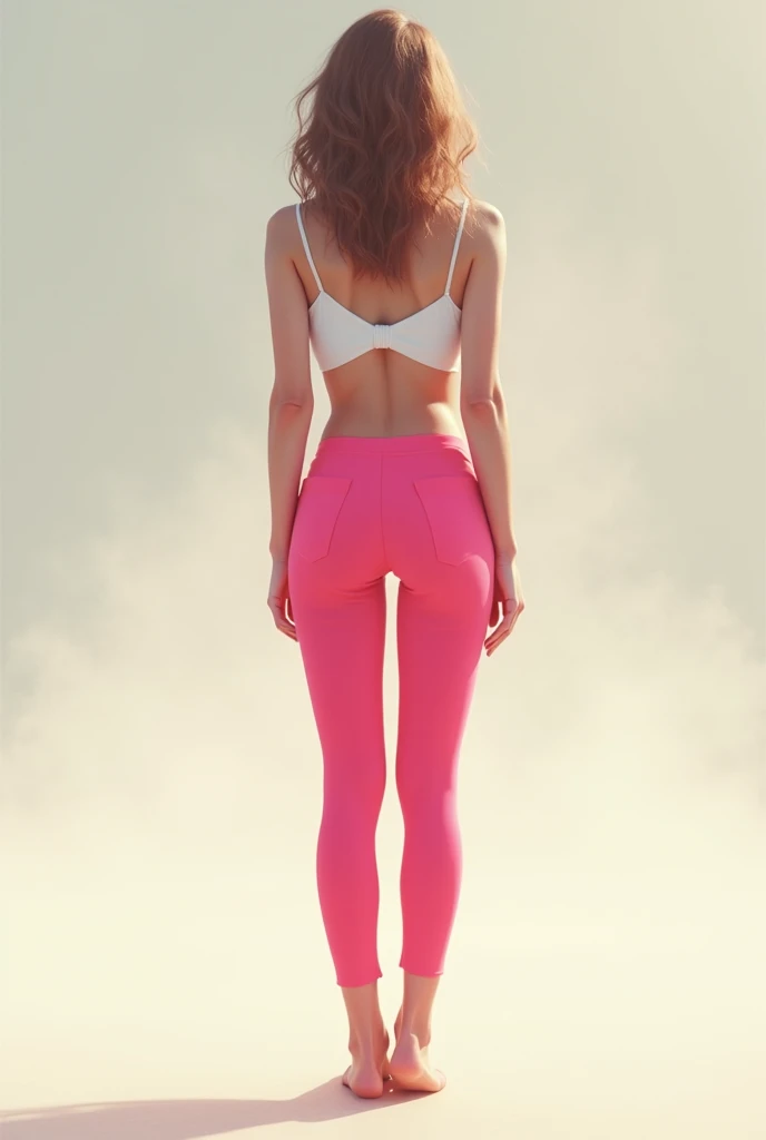 A beautyful teen, 15 years old, blonde, bare shoulders, (white top, sweetheart top, strapless top), (pink leggings, leggings down body), (pink footwear, deportive shoes), standing, (close set breasts, breasts up, middle breasts), belly button, very thin waist, big hip, muscle legs, small feet, ((perfect face, amazing pretty face, the most beautyful face ever seen, definied face, detailed face, realistic face, hyper-realistic face, simetrycal face, focus on face)), perfect theet, (detailed hands, definied hands, realistic hands, hands at the sides of legs), correct fingers, correct anatomy, (UHD, 8k, hyper-realistic), loocking to the viewer, (on roof, futuristic city, futuristic buildings fulling the background, high buildings, pink lights on buildings), futuristic clothes, detailed description, original, definied lines, front view, (photo of whole body, photo of full body), cinematic lights, pink lights,