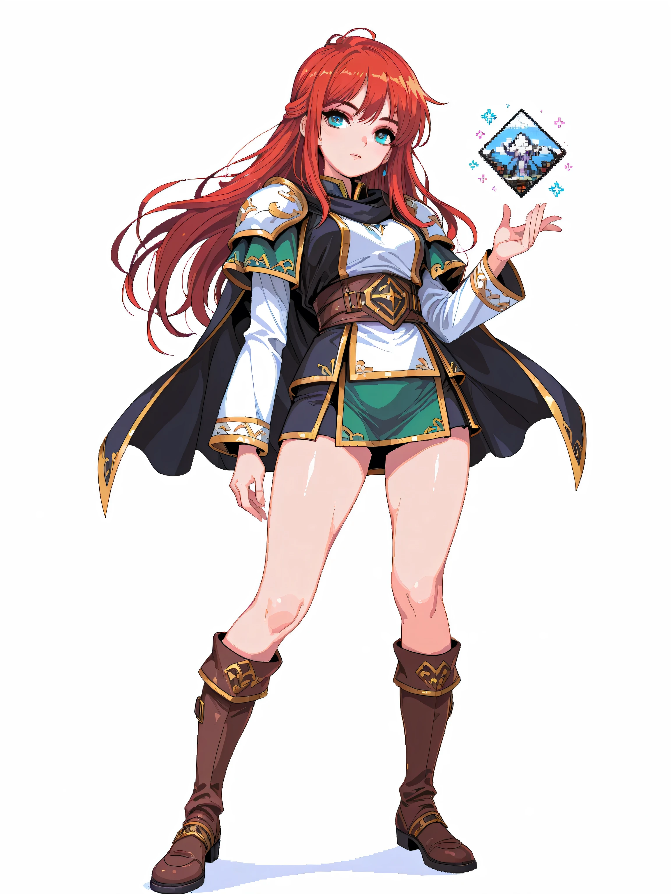 1 girl, high resolution, masterpiece, accurate, 最high quality DVD, high detail, high quality DVD, very detailed, ultra high definition, pixel art, fantasy style, standing up picture, white background, full body,