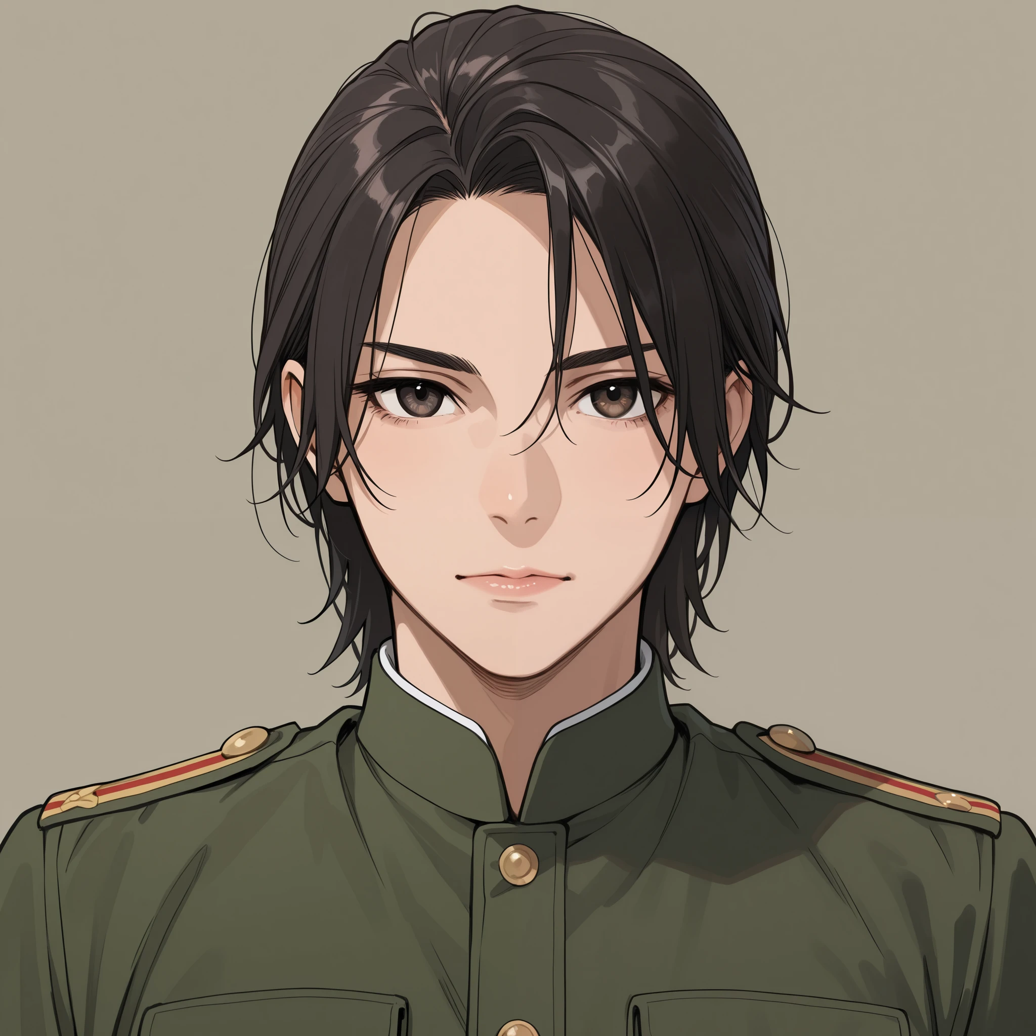 Portrait of a soldier from the Meiji Restoration period in Japan
