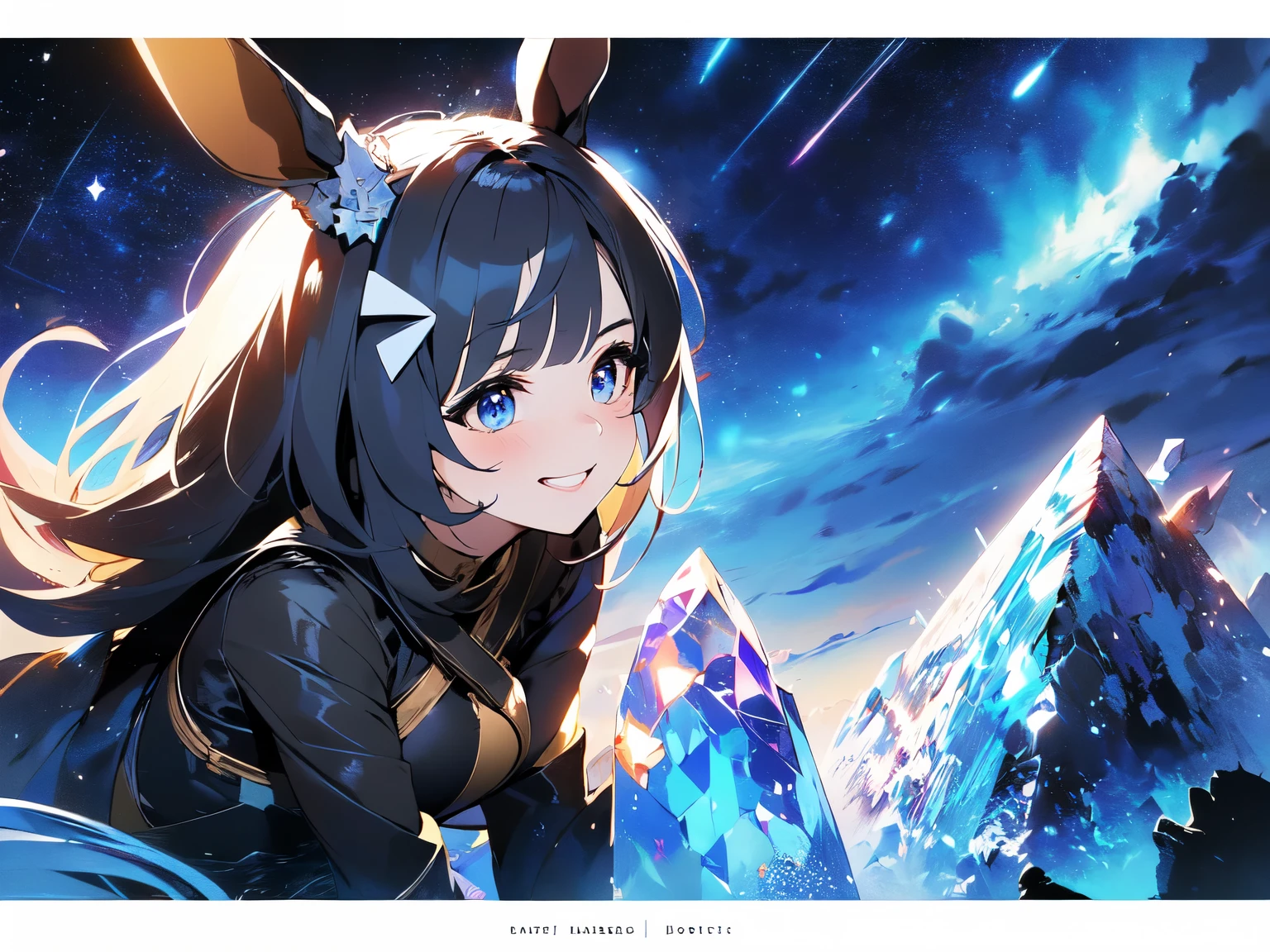 (top-quality、in 8K、32K、​masterpiece、nffsw、超A high resolution、Impresionismo、Photorealsitic:1.2)、Colossal tits、cowboy  shot, detailed faces and eyes、 nightclubs、Fancy lighting、Jack-o'-lanterns are placed、Halloween Costumes、beauitful face、blurry backround、16-year-old beautiful girl、shinny skin、long、Beautiful black hair、Blunt bangs、Blue eyes、(Katyusha:1.2)、Tiger ears、Tiger tail、Small shirt、a miniskirt、Short boots、Curve、Stand on one knee、(I can see panties.:1.2)、Embarrassing face with mouth closed、On all fours、Chained collar、Iron Man in Chains