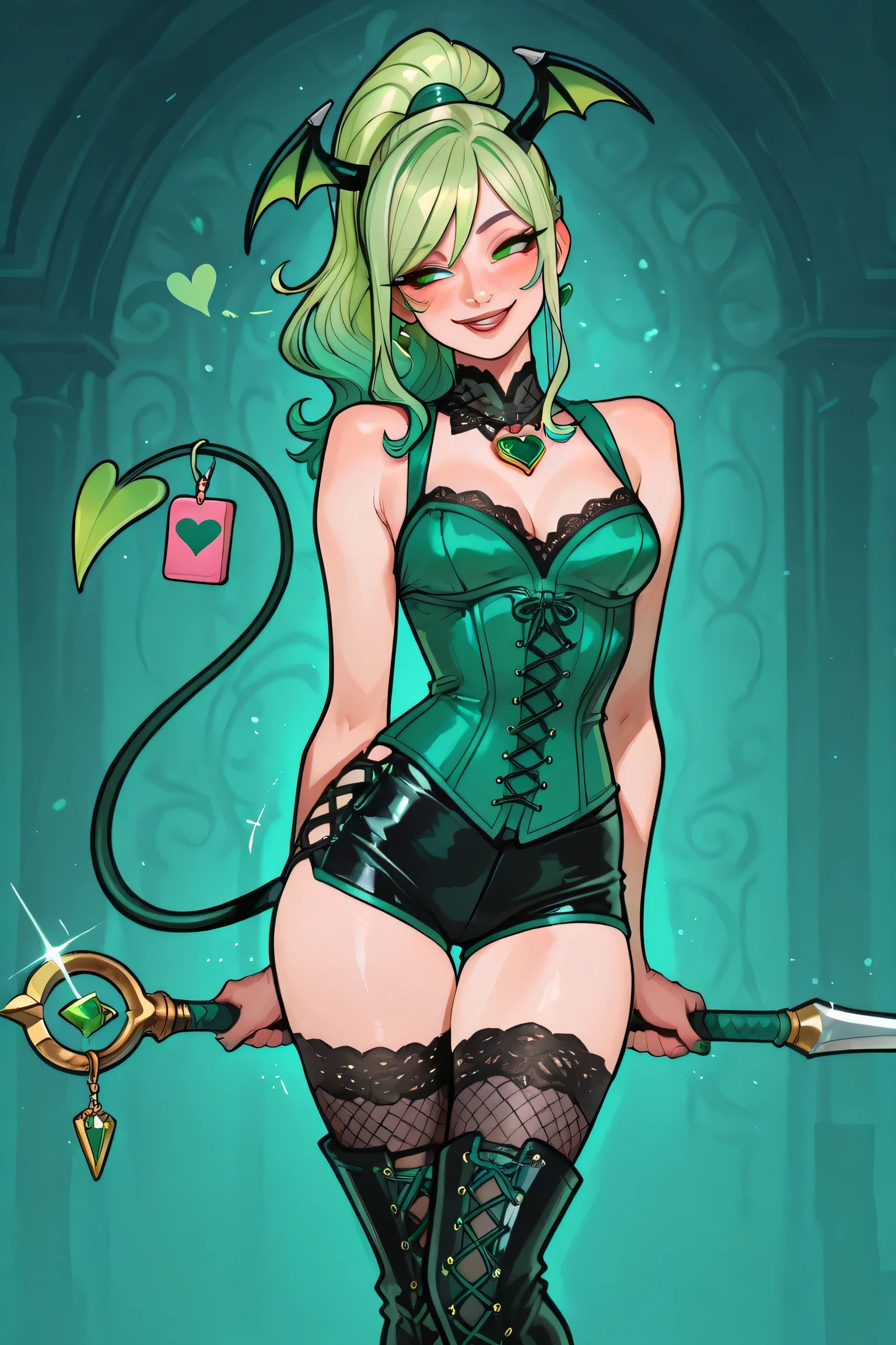 ((best quality)), ((highly detailed)), , (1girl), (glasses), looking straight at the camera, <lora:aiomonstergirls_aiov4LoraLycoris:.6>, <lora:alraune_cpt_v01:.9>, alraunecpt, alraune, monster girl, (plant girl), yellow hair, plant hair, yellow green eyes, leaves, colored skin, <lora:coloredSkin:0.4>, ((green skin:1.33)), blue flowers, tentacles, (vines), giant flower, rose, nectar, plant, small breasts, (plant clothes), collarbone, (navel), (outdoors, at a church, evening, night sky, stars, full moon, cloudy), <lora:meowwniz:.8>, Meowwniz