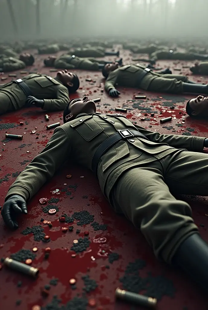 dead soldiers because of gunshots
