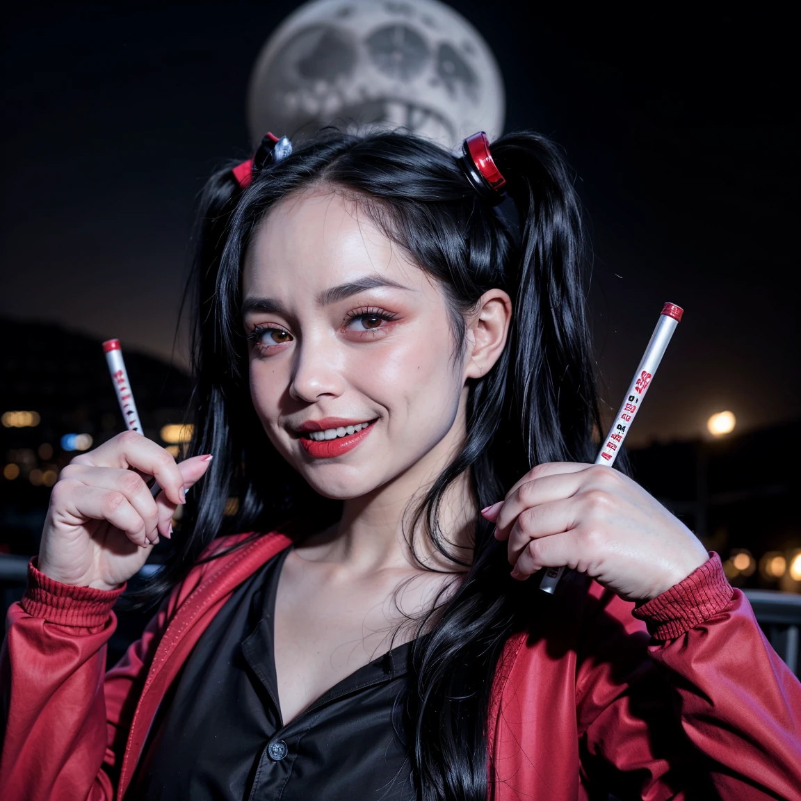 photo of (Koh_LilyMuniHe:0.99), closeup portrait, (tattoos:1.1), perfect hair, hair upsweep updo, posing, (Halloween costume with turtleneck:1.2), (( Sony a9 II Mirrorless Camera:1.1)), 160mm f/8, 1/10s, ISO 25, ((modelshoot)), (film grain:1.3), ((Foundry)), happy, 2000, ((detailed eyes)), (colorful), ((pervpulp15:1.2)), (Halloween Horror magazine cover), ("In Jernau we trust!":1.1),