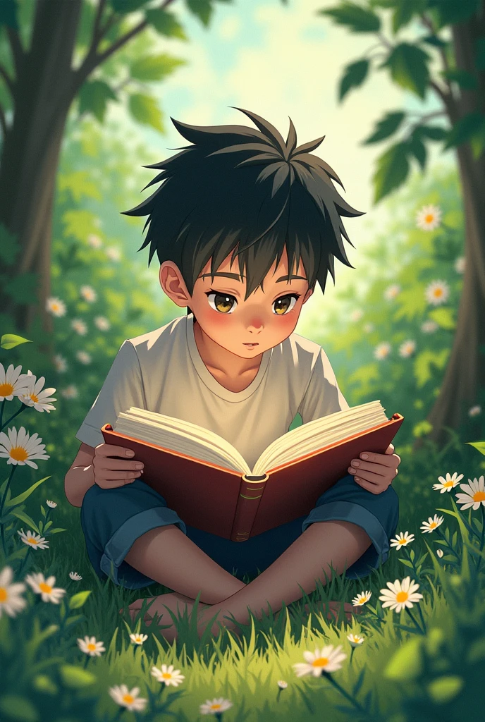 illustration,childrens book,In the forest, I met a friend named Kota. Kota is a generous person, and he is good at having fun no matter what.