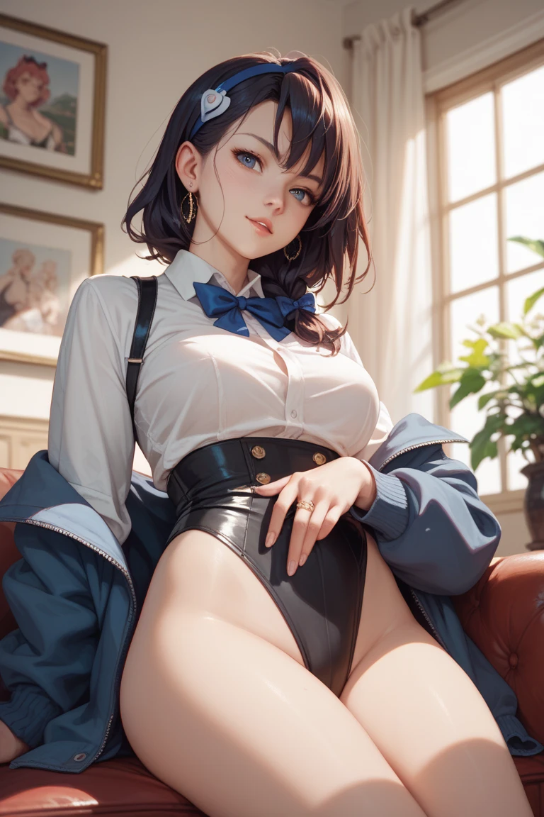 Around 30 years old, (Elegant and well-proportioned body shape), (high heels), (bob hair), (garter stocking with anklet), (spread your legs), wince,(orgasm:1.5),waiting for tongue,(Delicate and elegant light makeup), Delicate and beautiful fair skin, Detailed facial description with double beautiful eyes, Gentle eyes that shine with youth and innocence, Expressing the amazing beauty of youth, Adorable Japan Woman, A beautiful portrait that captures her enchanting charm. (8k, highest quality, masterpiece: 1.2), (Realistic and photorealistic: 1.37), (to office)