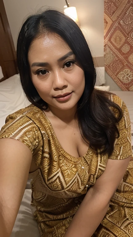 Indonesian woman, thick body, cold atmosphere , thick cheeks , full body , random pose, wavy short hair , thick hips, 40 years old , slightly fat arms , slightly fat belly , thick thighs pants 