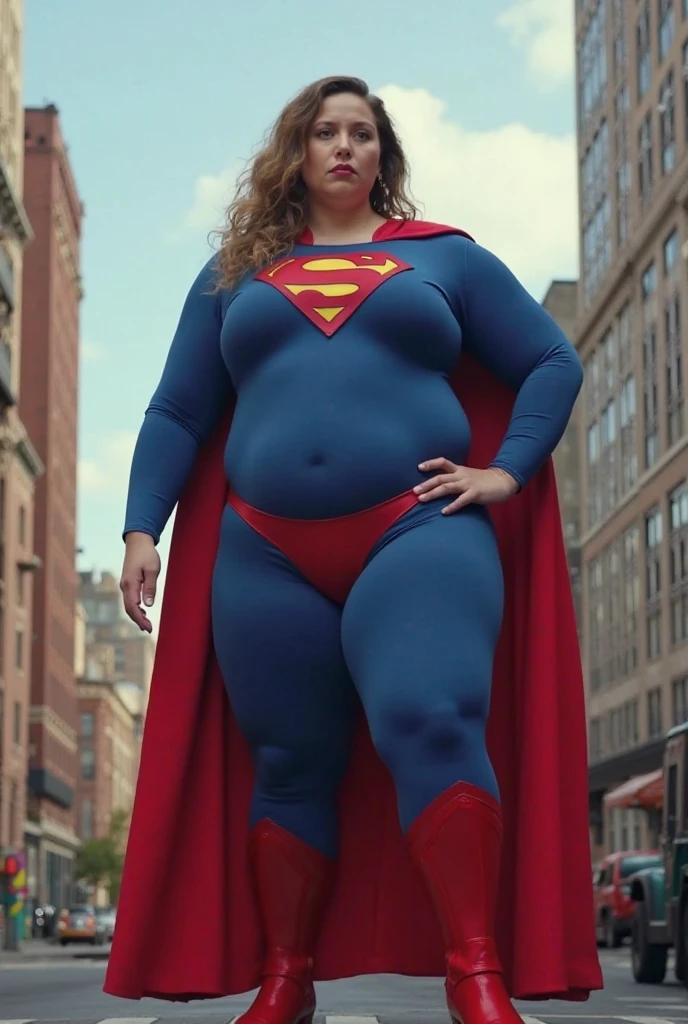 Spider-Man, Huge belly, Soft belly, Realistic, Clothes bursting, smiling, jiggly belly, feminine, 300lbs