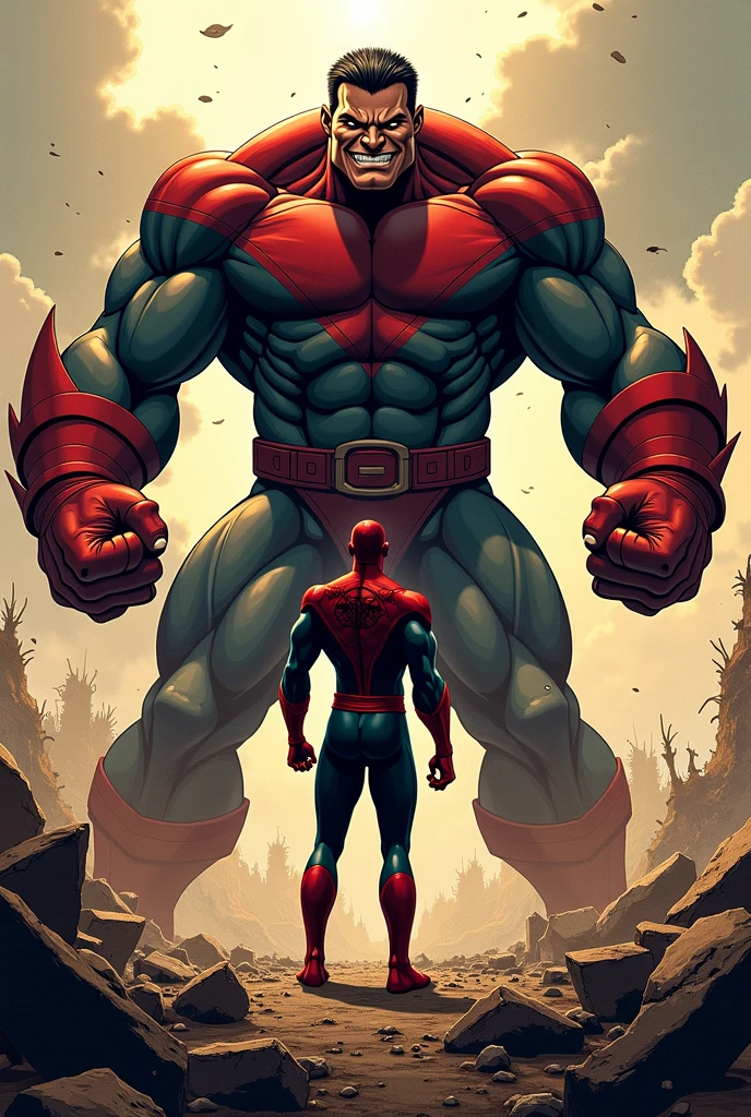 Iron man fighting with thanos