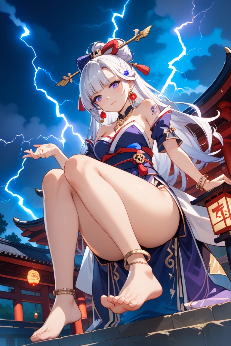 Attractive thighs A woman wearing a Chinese dress Large Breasts Breasts visible from the side Fighting in the ring A large amount of squirting juice is coming out of her vagina.