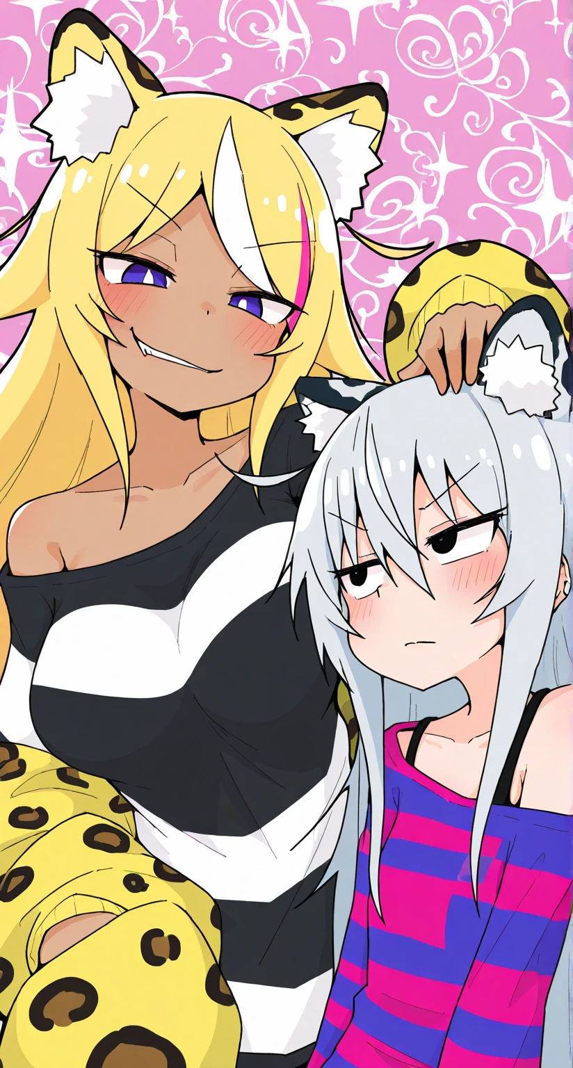 (8K, Best Quality, Ultra Detailliert, Highres, Absurdres, Perfect Anatomy:1.5, Masterpiece:1.5), (((Solo, 1 Cute Girl))), (((perrine h. clostermann, perrine clostermann))), (((Yellow Eyes))), (((Black Glasses))), (((Long Long Hair:1.2, Bangs, Blust Bangs, Blonde Hair))), (((Black Cat Ears, Black Cat Tail))), (Slender Body, Dwarf:0.7), (((Flat Chest or Small Breasts:1.0 or Small Breasts:1.5))), ((Big Hips:1.1)), (Smile:0.8), (((Bikini))), (((Micro Bikini))), (Full Body), (Heart, <3), ((Sexy Pose, Bewitching Pose)), ((Simple BackGround, White BackGround, Warm Colour BackGround)), (On All Fours:1.3),