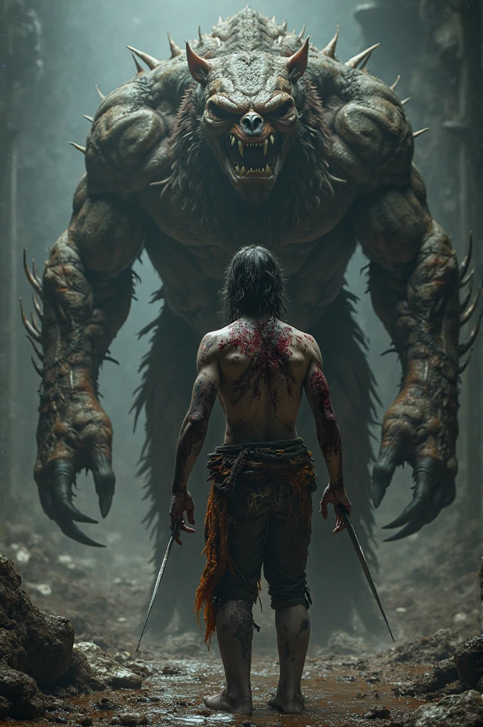 High definition, comic style: Humans cruelly whipping orcs, making them labor hard. The orcs are dressed in tattered rags and display expressions of pain and suffering