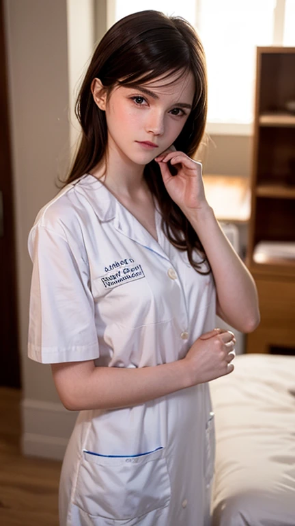 (Sillamäe:1.5), slender, masterpiece, top quality, raw photo, photorealistic, face, incredibly absurd, beautiful girl, cute,short messy hair, depth of field, high resolution, ultra detail, fine detail, highly detailed, highly detailed eyes and face, sharp pupils, realistic pupils, sharp focus, cinematic lighting,schoolgirl uniform, Sitting on legs bent at the knees, white panties visible through the skirt, uniform shirt wet, uniform shirt exposing and sexy collarbones visible,