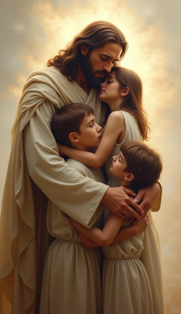 Jesus higging children 