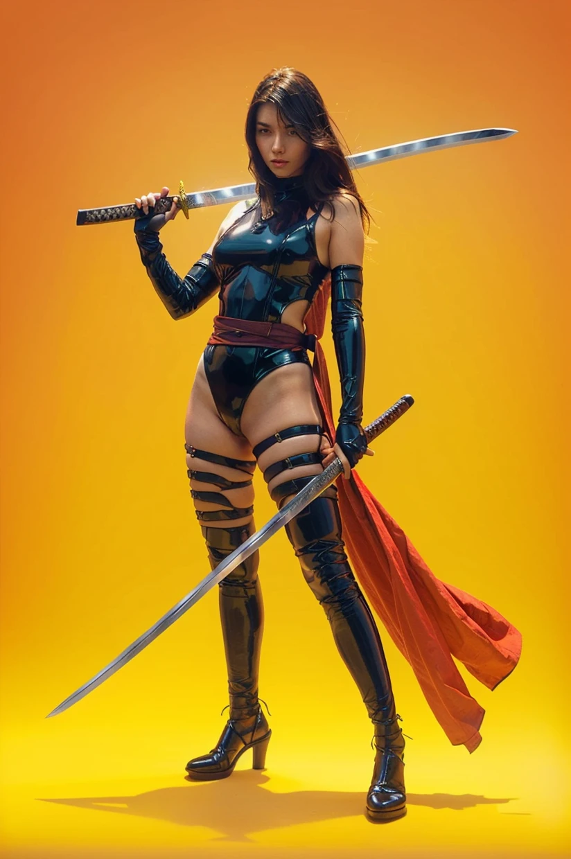 Beautiful Swordsman,Wearing Western fantasy style armor,Ultra-high resolution,High heel,Wield a sword,Reality,Sexy