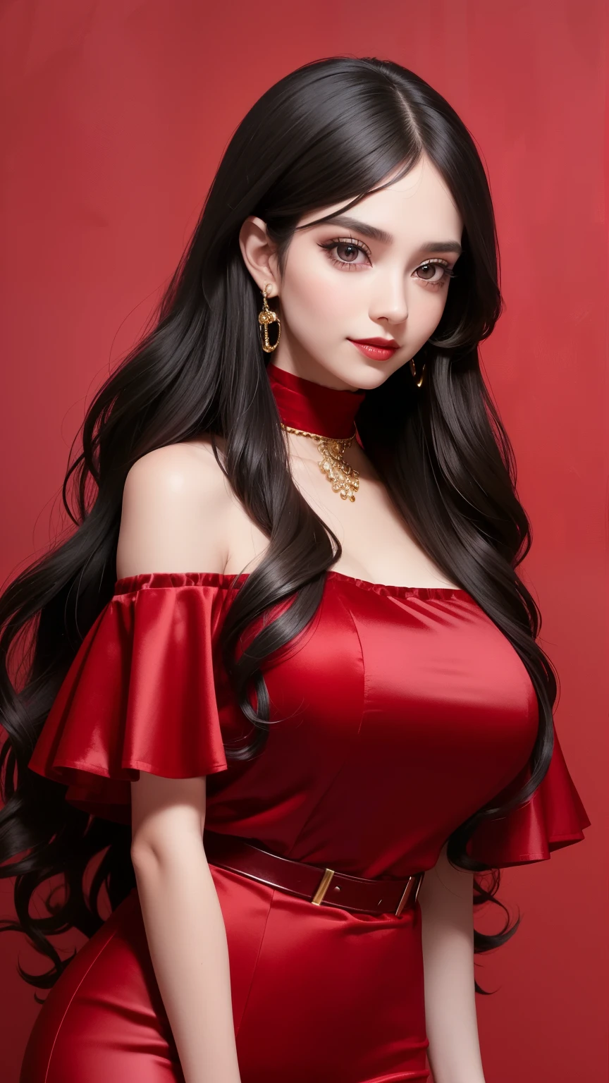 A like girl beautiful anime girl with long black hair and red dress sitting on a bed, portrait of ahri, extremely detailed artgerm, ahri, ahri from league of legends, irelia, irelia from league of legends, artgerm. high detail, artgerm and rossdraws, ig model | artgerm, artgerm detailed