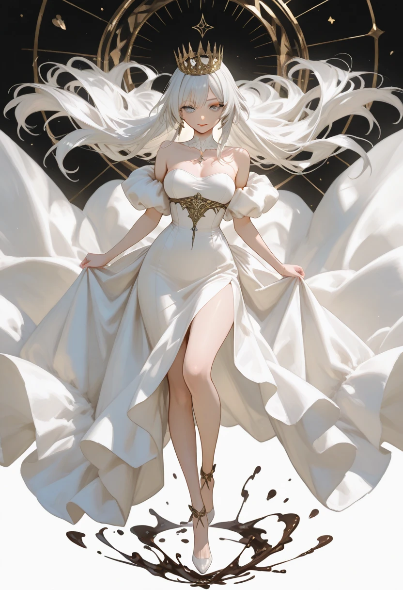 Obra-prima, Qualidade de primeira classe, Unique female figure, Ethereal Girl, Cercado por nuvens, flutuando no ar, primeiro plano, Energetic and friendly atmosphere, Luz quente e suave, sunset, Subtle sparks (Peso: 0.7)."
